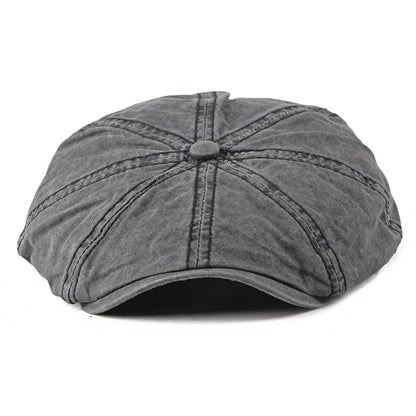 Men's Women's Beret Hat New Fashion Newsboy Caps Outdoor Streetwear Washed Denim Peaked Cap Casual Vintage Boina Hatss