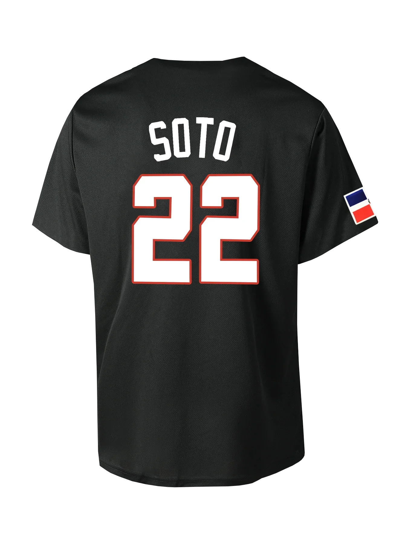 Men's 22 Dominicana Baseball Jerseys 90s Hip Hop Button Down Baseball Shirts for Party Stitched