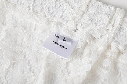 Lace Jacquard Transperant Skirt Women Summer New High Waist Sexy Casual Long Skirts 2025 Streetwear Fashion White Maxi Skirt
