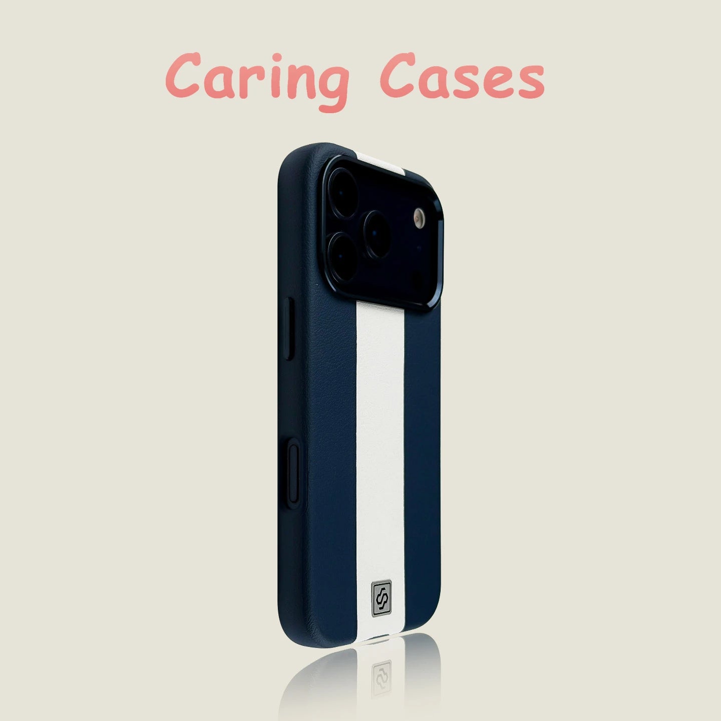 For iPhone 17 Pro Max Case Black Orange Stripe Magnetic Leather Rugged Compatible with iPhone 16 15 14 13