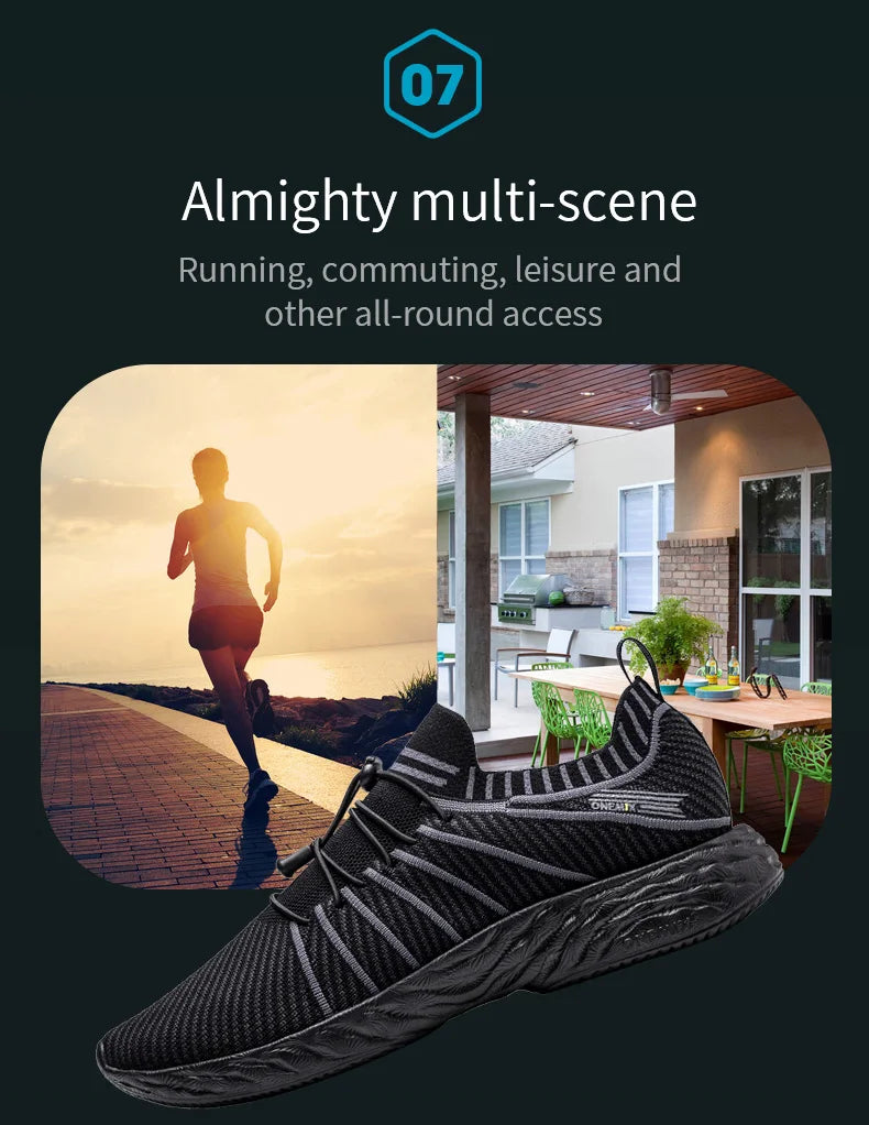 New Black Running Shoes for Men Waterproof Breathable Training Sneakers Male Outdoor Anti-Slip Trekking Sports Shoes