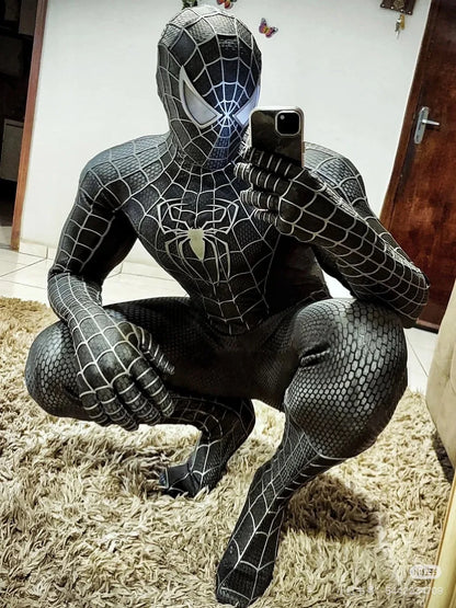 Toby Black Spider Man Costume Spider Man Cosplay Costume Black Spider Man Tight Zentai Bodysuit Carnival Superhero party suit