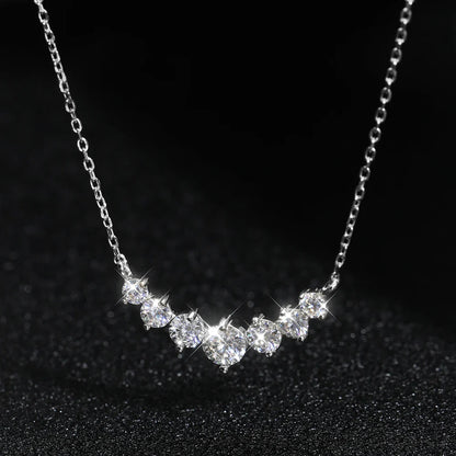 1.7/2.8CT Moissanite Pendant Necklace for Women 925 Sterling Silver Wedding Anniversary Fine Jewelry with Certificates