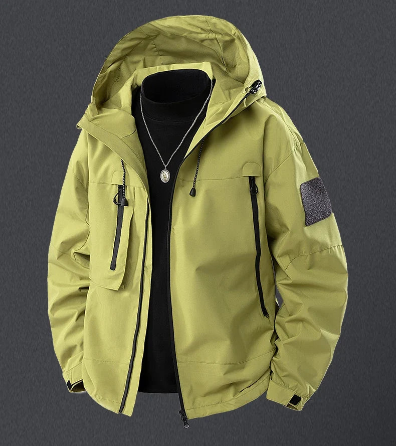 Men's Waterproof Running Jacket Caramel Women Windproof Windbreaker Hiking Camping Cycling Trekking Jogging Jackets