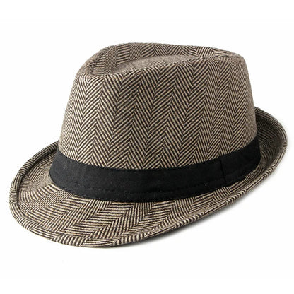 Spring Summer Wool Wedding Hat for Mid-Aged Men Couple Fashion Autumn Winter Party Plaid Luxury Design Jazz Hat Fedora Hat Women