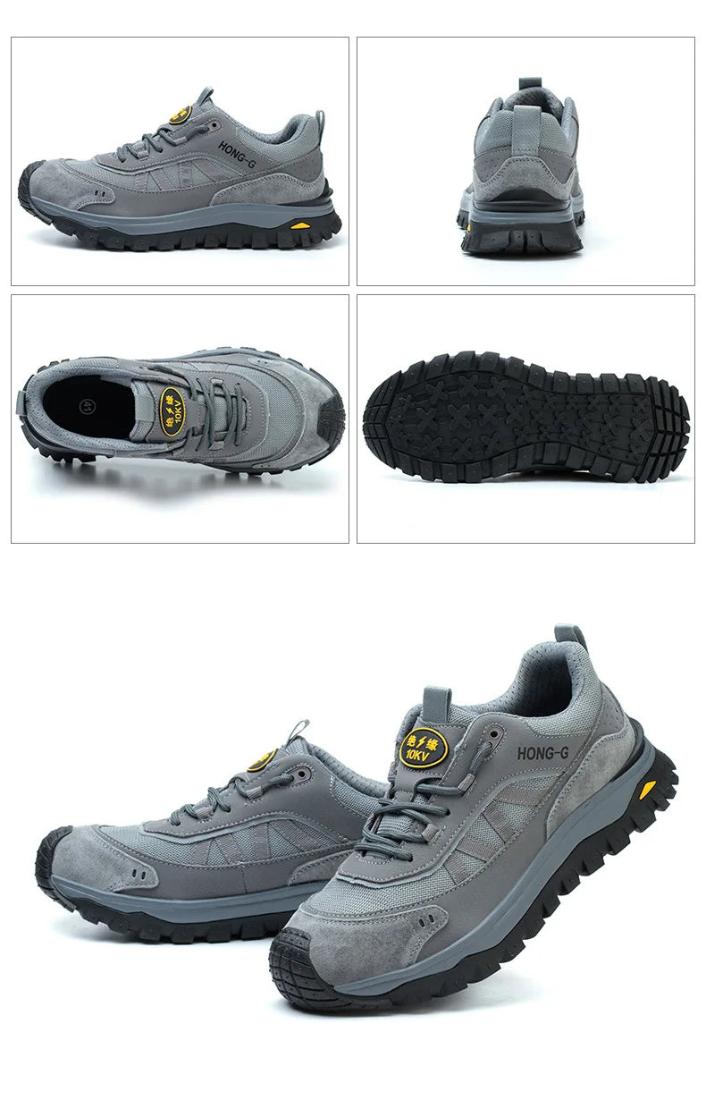 insulated safety shoes plastic toe cap work shoes men anti slip work sneakers protection labor shoes puncture proof work boots