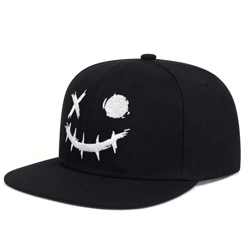 Unisex Personality Ghost Expression Embroidery Hip-hop Hats Outdoor Adjustable Casual Baseball Caps Sunscreen Hat