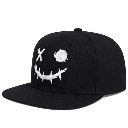 Unisex Personality Ghost Expression Embroidery Hip-hop Hats Outdoor Adjustable Casual Baseball Caps Sunscreen Hat