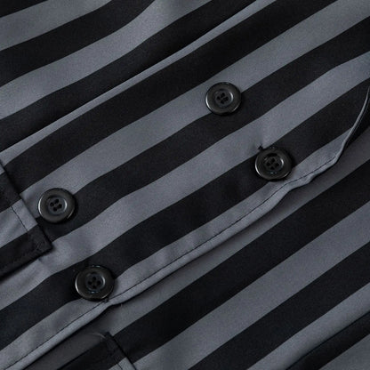 Girls Costumes Kids Black Striped Uniform Suit Birthday Party Halloween Cosplay Dresses For Kids