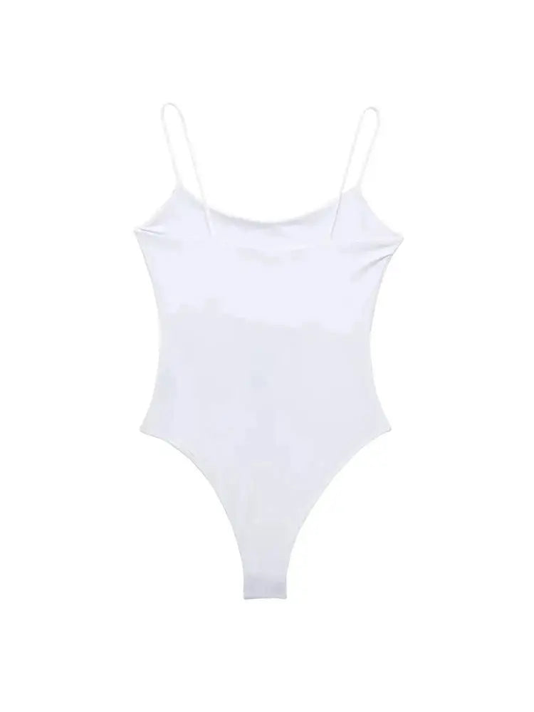 Skinny Bodysuits for Women, Backless, Thin Straps, Snap-button, Female Playsuits, Sexy Fashion