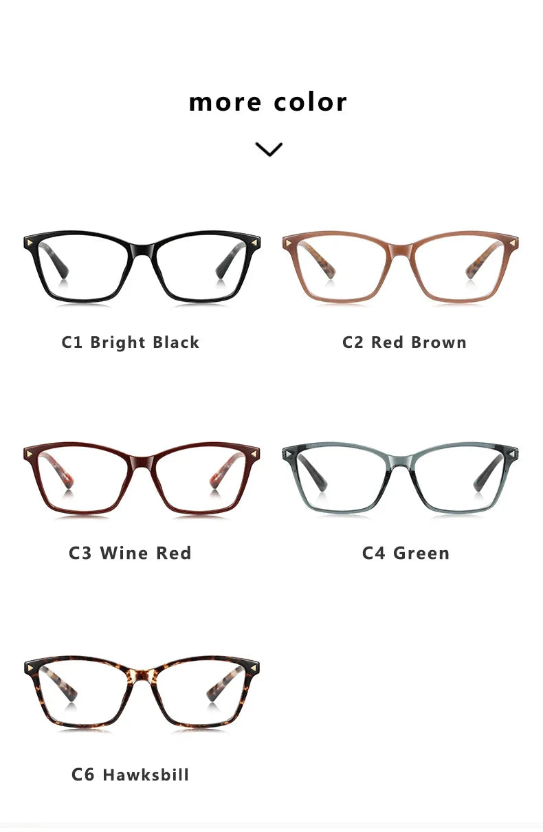 Fashion Personalized Geometric Simple Design Women's Anti-Blue Light Reading Glasses Men Customizable Prescription LS222