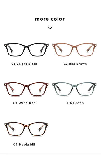 Fashion Personalized Geometric Simple Design Women's Anti-Blue Light Reading Glasses Men Customizable Prescription LS222