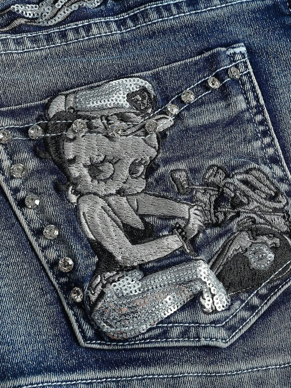 Women's Blue Denim Shorts Y2k Jeans Harajuku American Vintage High Waist Jorts Casual Jeans 2000s Embroidery Sexy Clothes Summer