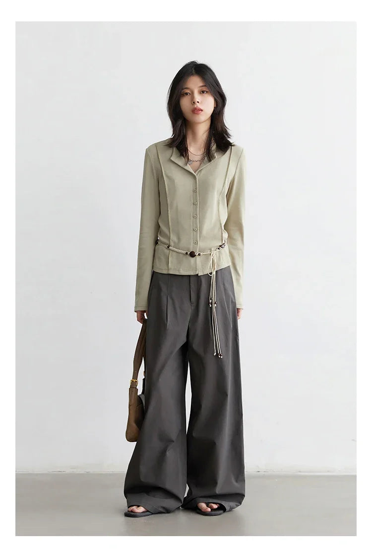 Women Cardigan Casual New Small Lapel Long Sleeved T-shirt Slim Female Knitted Sweaters Sports Spring Autumn 2025