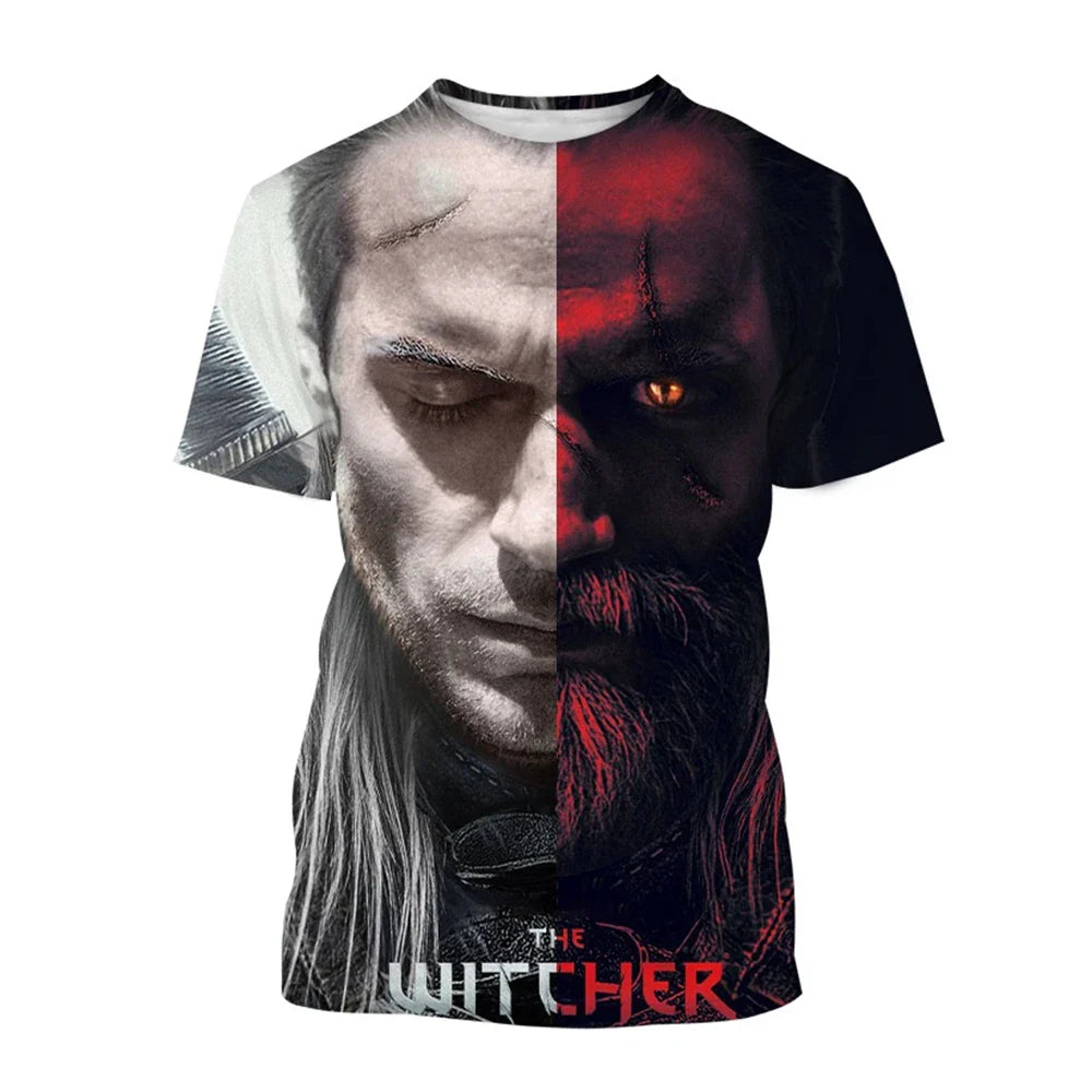 Latest Witcher 3D Printed T-shirt Fashion Role Playing Game Witcher King Assassin Casual Harajuku Neutral T-shirt
