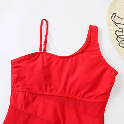 Sexy Net One Piece Swimsuit Women's Closed Swimwear 2026 New Push Up Swimming Wear Bodysuit Bathing Suit Beachwear Pool Bather