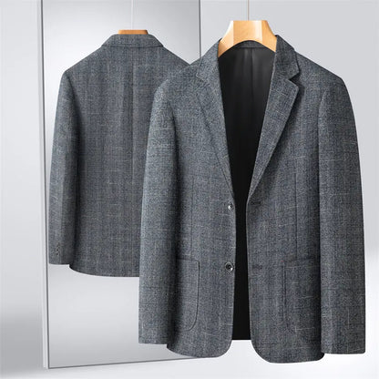 2025 New Business Dinner Gentleman Slim Gentleman Group Dress Fashion Men British Style Dress Best Man Plaid Plaid Plaid Blazer