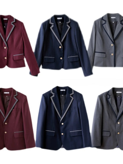 Korean Sle Student orm Jaet Briti College Wind Long Sve Button up Polyester Casual Wear for Men And Women