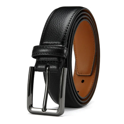 Men Belts High Quality Genuine Leather LONG Large Pin Buckle Metal Automatic Buckle Male Belts Strap Mal 115cm 135cm Size