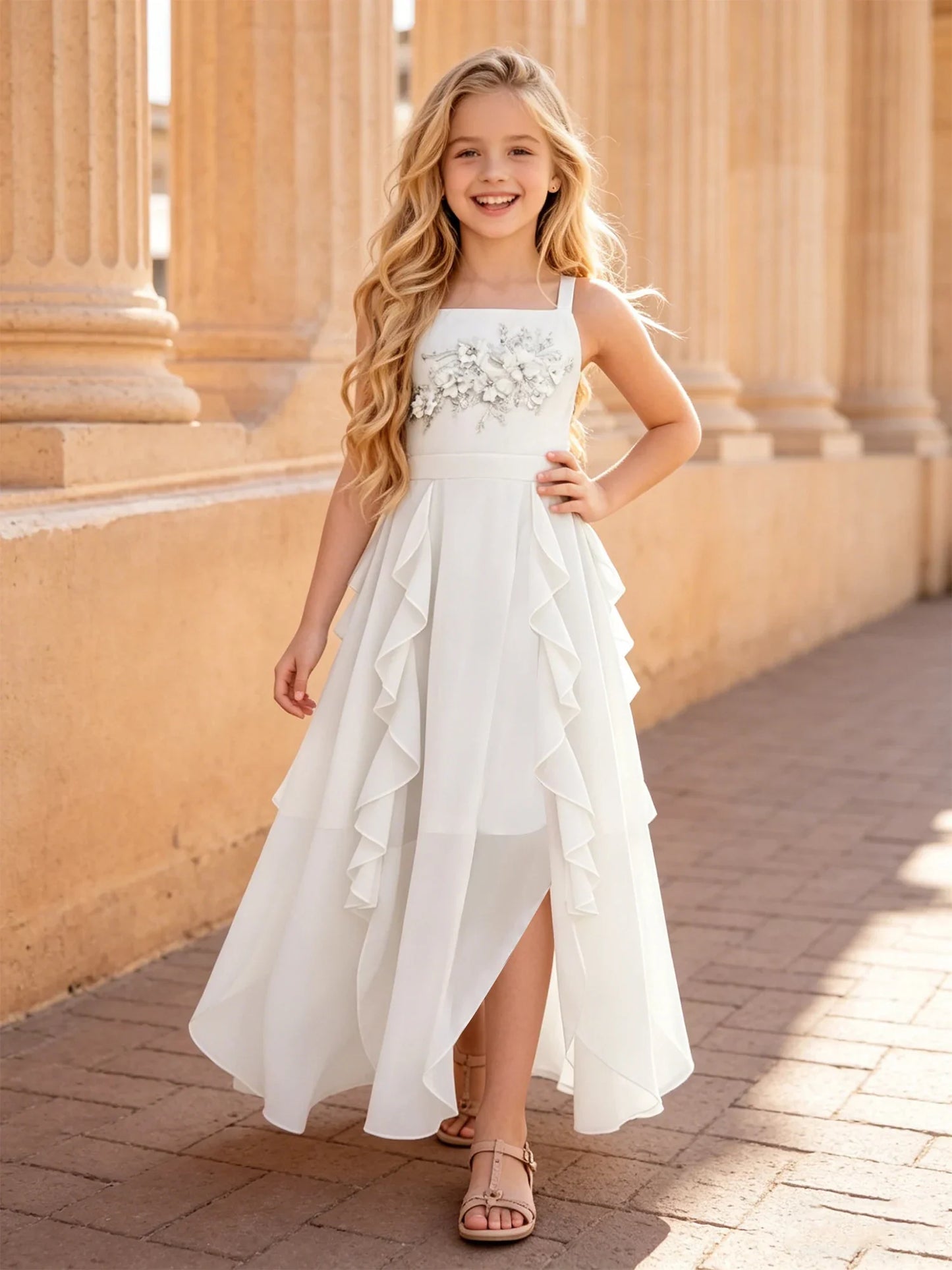 Girls Dresses Children Formal Wedding Party Pageant Gown for Special Occasions Graduation Ceremony Dress Flower Girl Clothes