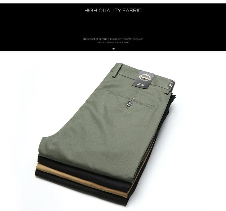 2026 Summer Thin Korean Style Business Casual Trousers for Men Stretch Soft Straight Leg Loose Fashionable Casual Pants Male
