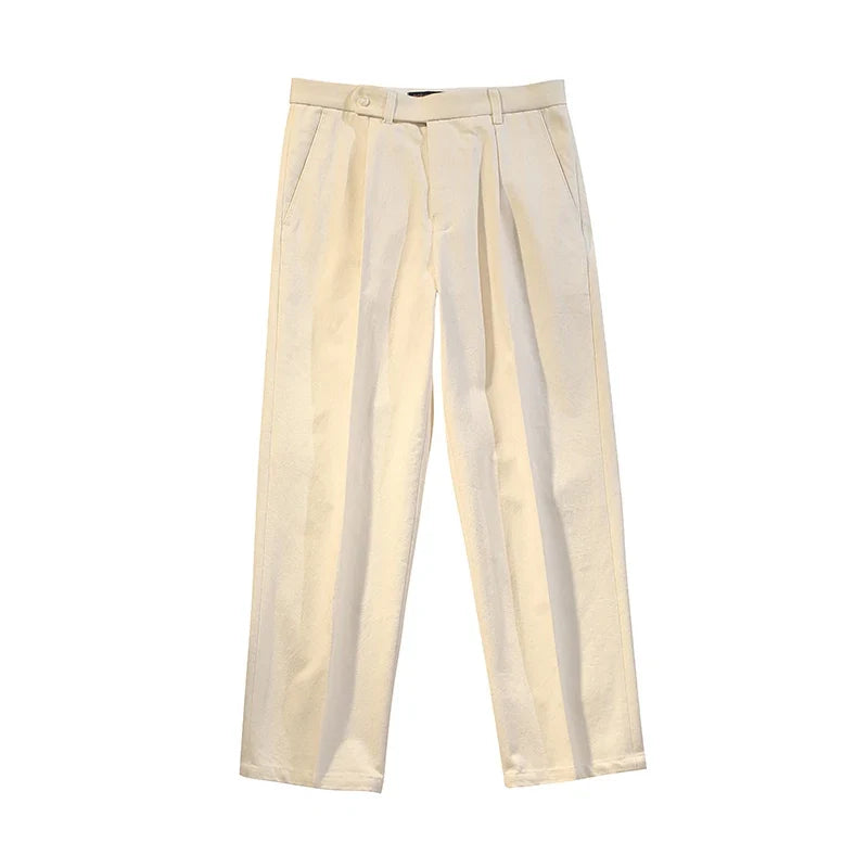 American Retro Lvy Ivy Loose Wide Leg Pants Men's Cotton Straight Leg Casual Pants 9-Inch Pants Can Be Customized