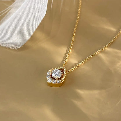 D VVS1 0.5CT Moissanite Necklace for Women Mermaid's Tears Pendant Wedding Party Fine Jewelry S925 Sterling Silver Gifts