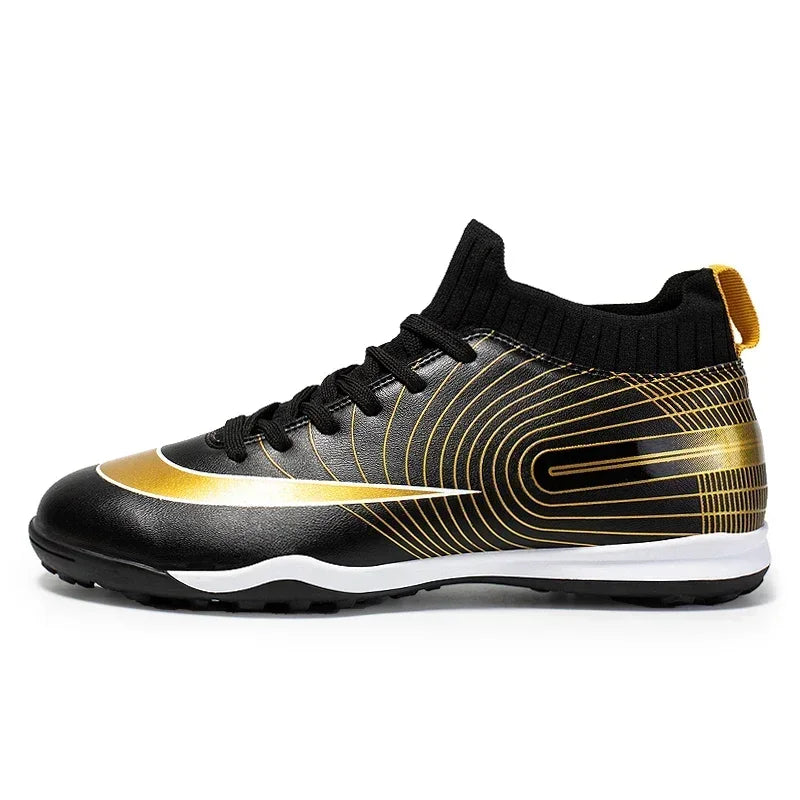 Men Soccer Shoes Ankle Outdoor Long Spikes Football Boots TF Professional Grass Cleats Unisex Football Shoes Chuteira Society