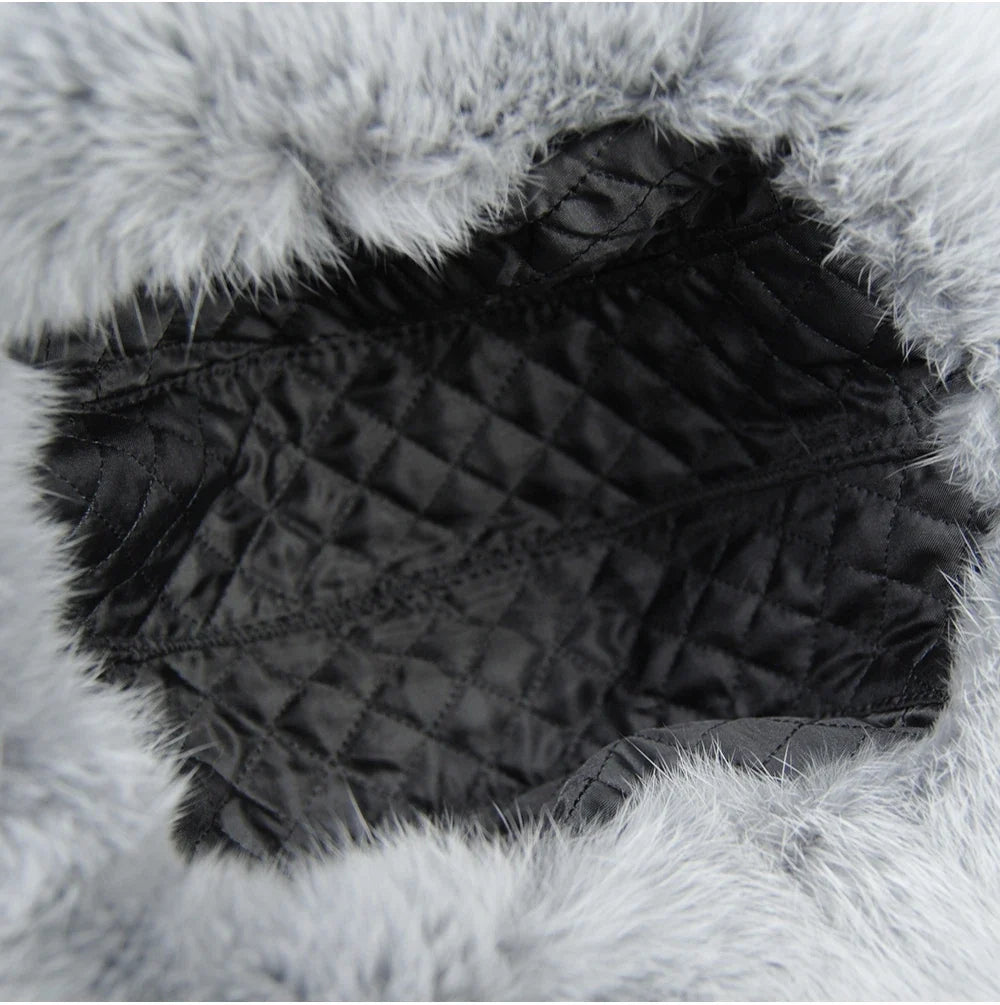 Hot Sale Winter Women's 100% Real Rabbit Fur Bomber Hat Ushanka Cap Trapper Russian Woman Ski Hats Caps Real Sheepskin Leather