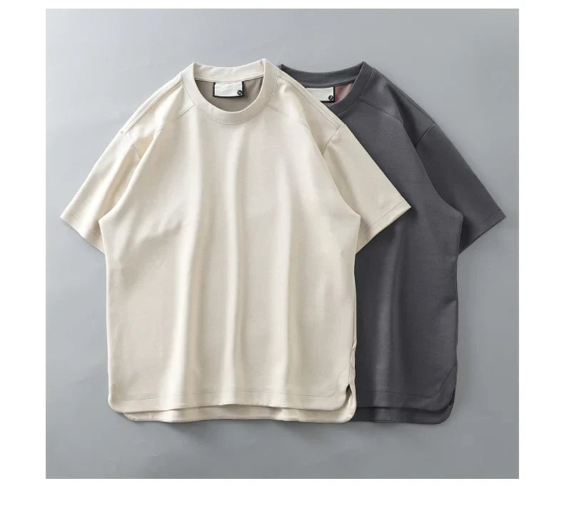 Modal Fabric T Shirts for Men 2025 Summer New Coolness Quick-Drying Shorts-Sleeve Tops Oversized Men's Clothing