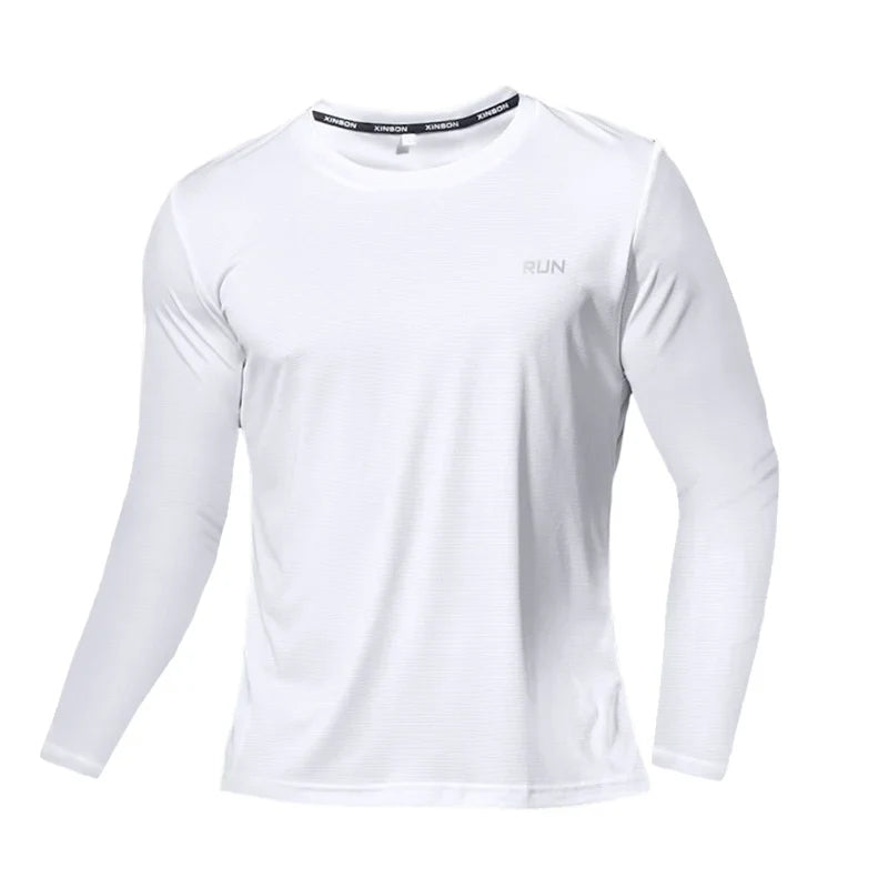 Mens UPF 50+ UV Sun Protection Shirts Outdoor Long Sleeve SPF Rash Guard for Fishing Hiking Swimming Running Compression Shirt