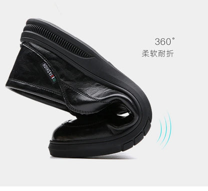 2026 Spring Business Casual Shoes for Men Solid Color New Designer Half Slippers Shoes Male Fashion Soft Sole Leather Shoe Man