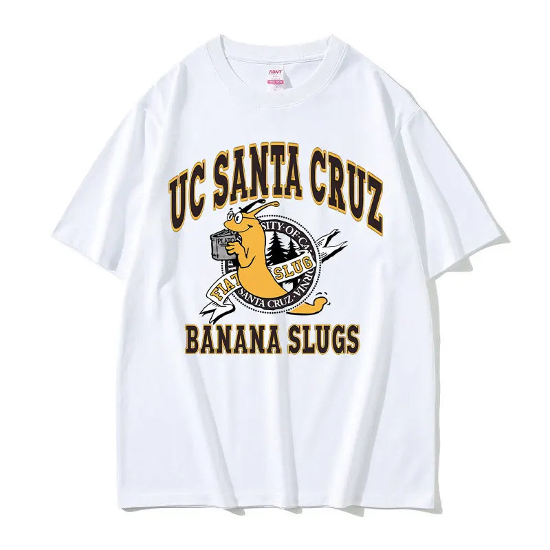 Famous Director Quentin Tarantino Movie Pulp Fiction Jhon Travolta Banana Slugs Same Style Tshirt Men Women Casual Loose T-shirt