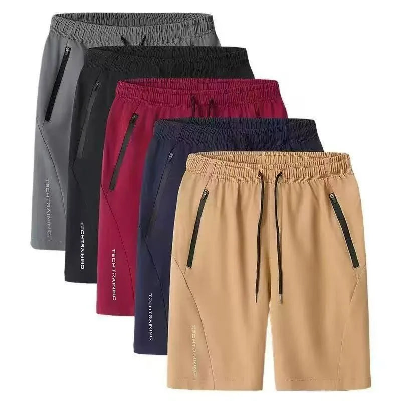 Trendy NEW 2025 Summer Men's Loose Shorts Above Knee Cross Border Beach Basketball Shorts Sweat Absorbing Casual Shorts