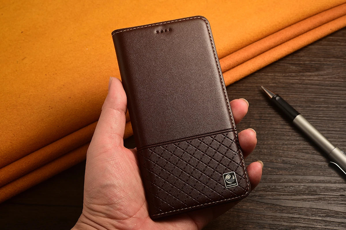 Genuine Leather Case Book For Apple iPhone 17 AIR 16 E 15 14 13 Plus Pro Max Mini Pro Max Plus Flip Wallet Phone Cover