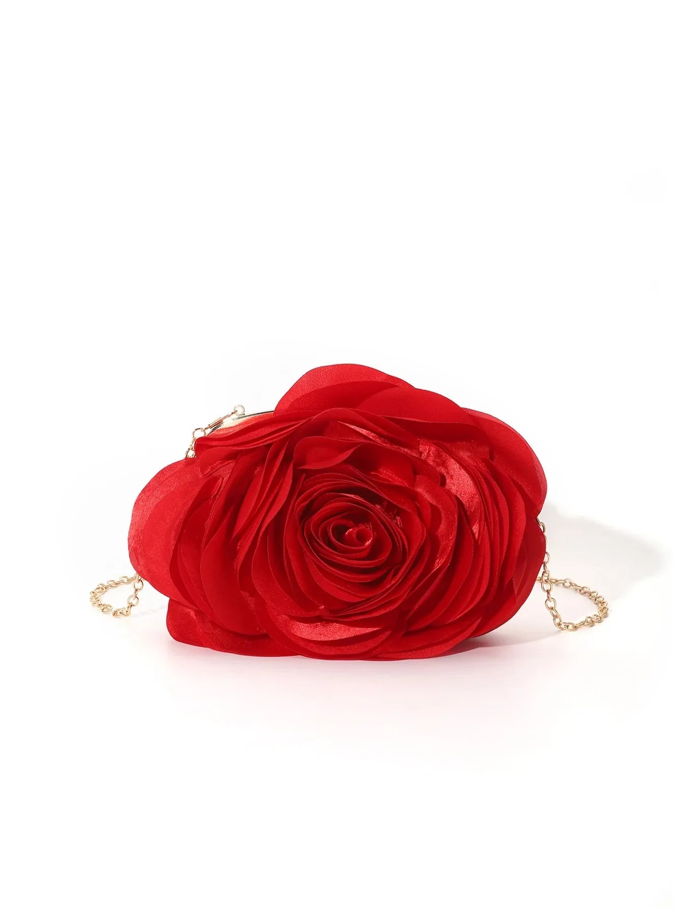 Fashion Pink Flower Petal Banquet Floral Dress Purse Evening Day Clutch Bag Women Luxury Prom Party Wedding Day Bag