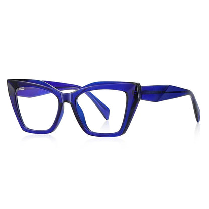 Fashion Personalized Glasses Anti-blue Light Cat Eye Reading Glasses Can Be Customized Prescription Ladies Eyeglasses 2167