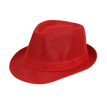 Summer Fedoras for Men Middle old aged Cap Linen Panama Solid  Jazz Hat Cowboy  Men's Women's  British Party Sun Hat
