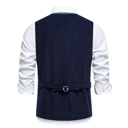 Four Seasons Suit Vest New Men's Fashion Contrast Embroidered Single Breasted Suits Waistcoat Workwear Groomsmen's Clothing