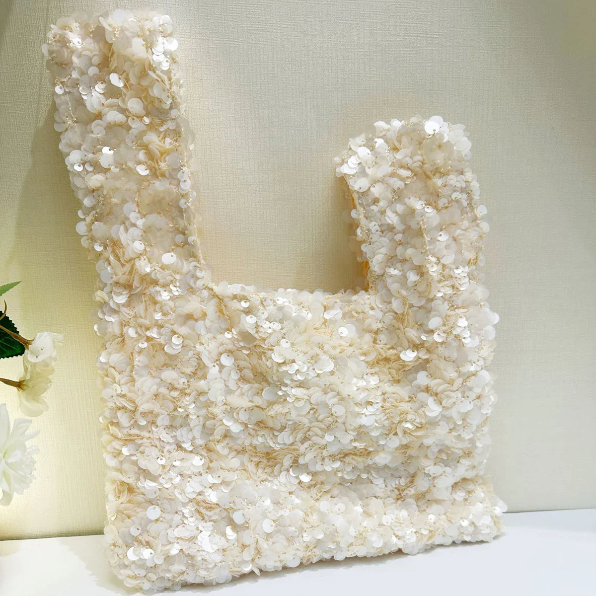 Elegant White Sequin Clutch Evening Bag for Women Mini Hobo Handbag Bridal Party Prom Dress Accessory Female Wedding Purse