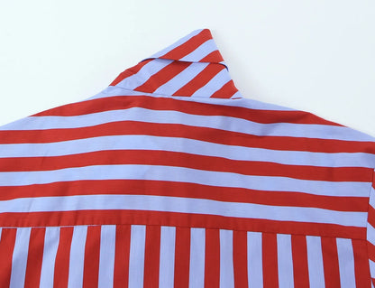 2026 New Women's Striped Shirt With Bow Tie Long Sleeve Loose Casual Blouse Female Fashion Tops