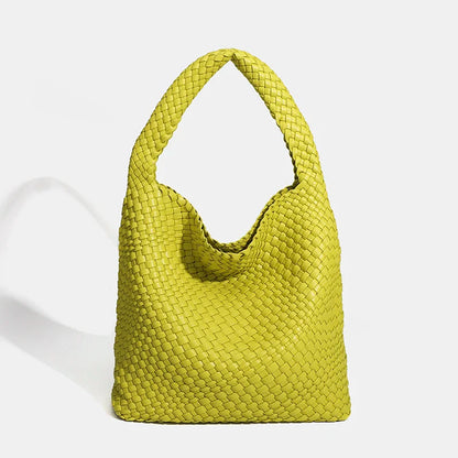 Designer Hand knitting bag PU Large women's Woven tote bag Mistress gift luxury bag original mark bags CasuaL side bag for women