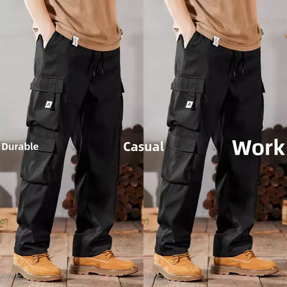 Men's Casual Workwear Pants Large Size 2024 New Style Durable Leisure Set for Construction Work Summer Wear Elastic Cuff