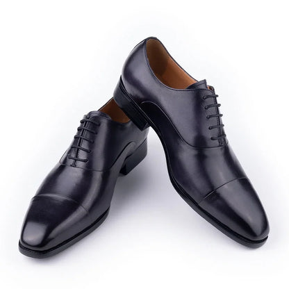 High Quality Handmade Mens Oxford Leather Shoes Inner Suture Genuine Leather Men Dress Shoes Business Formal Leather Shoes