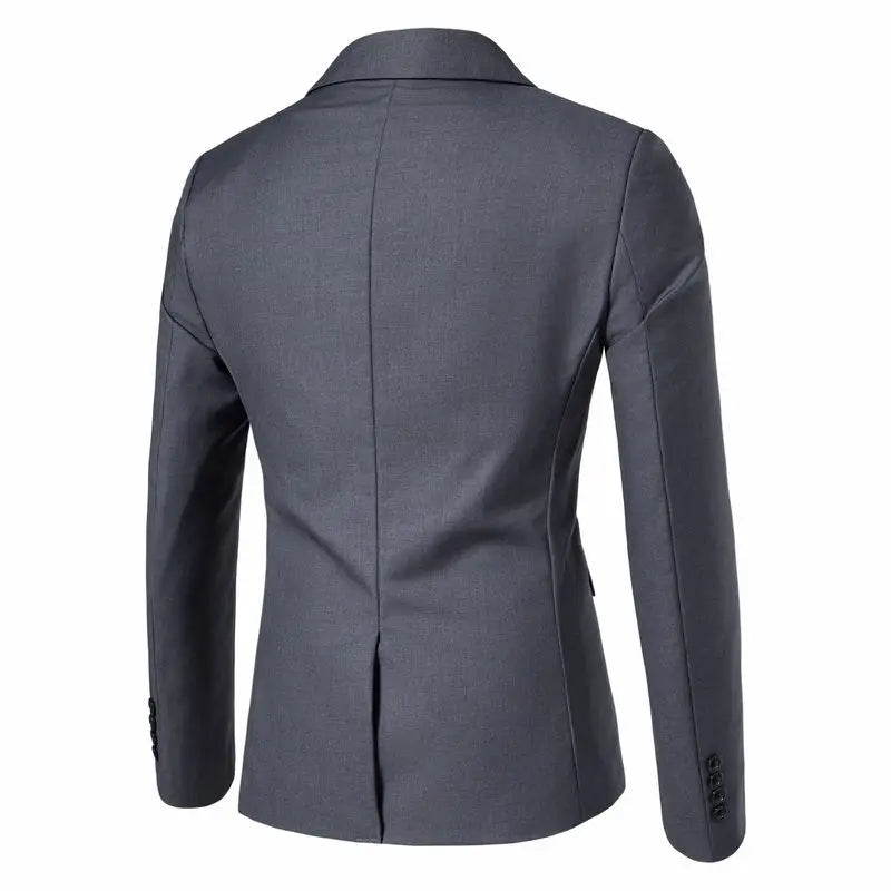 Men's Fashion Blazers Vests Two-Piece Set England Style Slim Fit Business Casual Suit Jacket Men Wedding Formal Blazers Coats