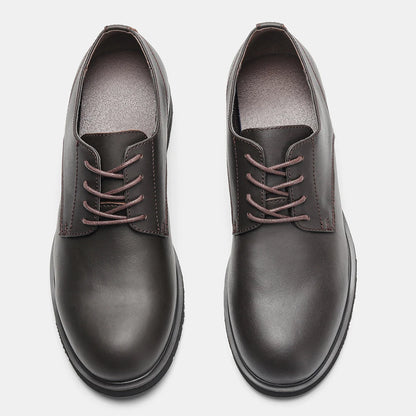 Genuine Leather Men Derby Shoes Thick Sole Men Casual shoes Men Leather Shoes