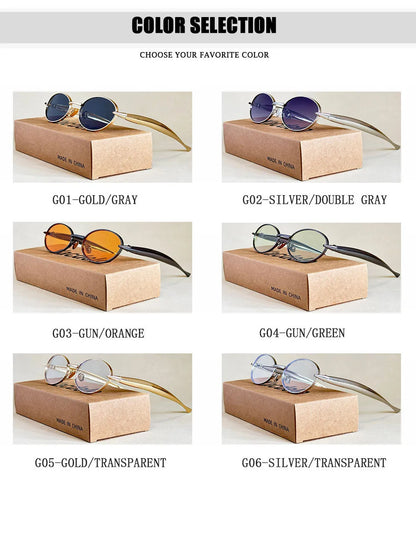 Oval Sunglasses Women Trendy 2025 Luxury Vintage Sunglass Fashion Glasses Dropshipping Lentes De Sol Mujer Lunette Soleil Femme