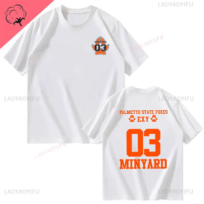 All for The Game Palmetto State Foxes Andrew Minyard Cotton High Quality EU Size Tops Men T-Shirt Y2k Unisex Harajuku Clothing