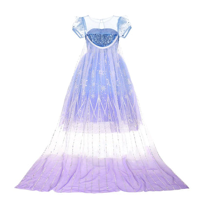 Elsa Girl Dresses Princess Costume Children's Sequin Fantasy Children's Cosplay Queen Clothes Halloween Carnival Party Dresses
