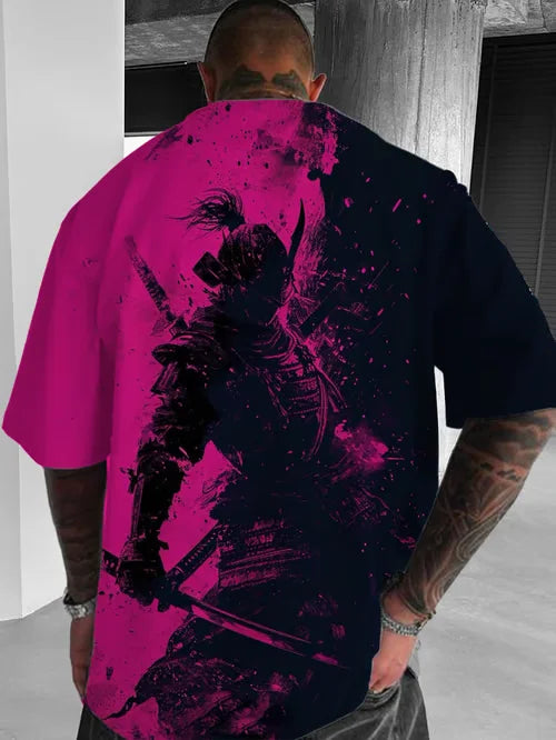 Men's and Women's Summer Fashion 3D Print Japanese Anime Printing T-shirt Casual Polyester Round Neck Casual Short Sleeve Tees
